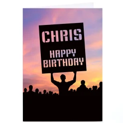 Personalised Birthday Card - Banner Silhouette