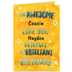 Personalised Birthday Card - Awesome Cousin Like You