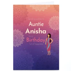 Personalised Birthday Card - Auntie Birthday Full OF Happiness