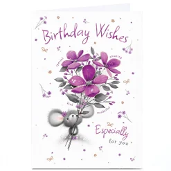 Personalised Birthday Card - Birthday Wishes Especially For You Mouse