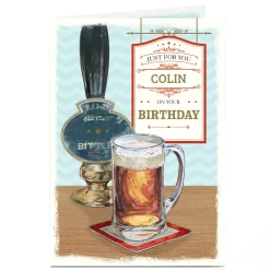 Personalised Birthday Card - Pub Scene