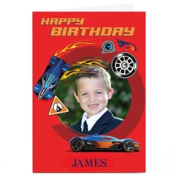 Personalised Birthday Card - HotWheels - Image Oval Frame Only