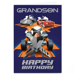 Personalised Birthday Card - Hot Wheels Grandson