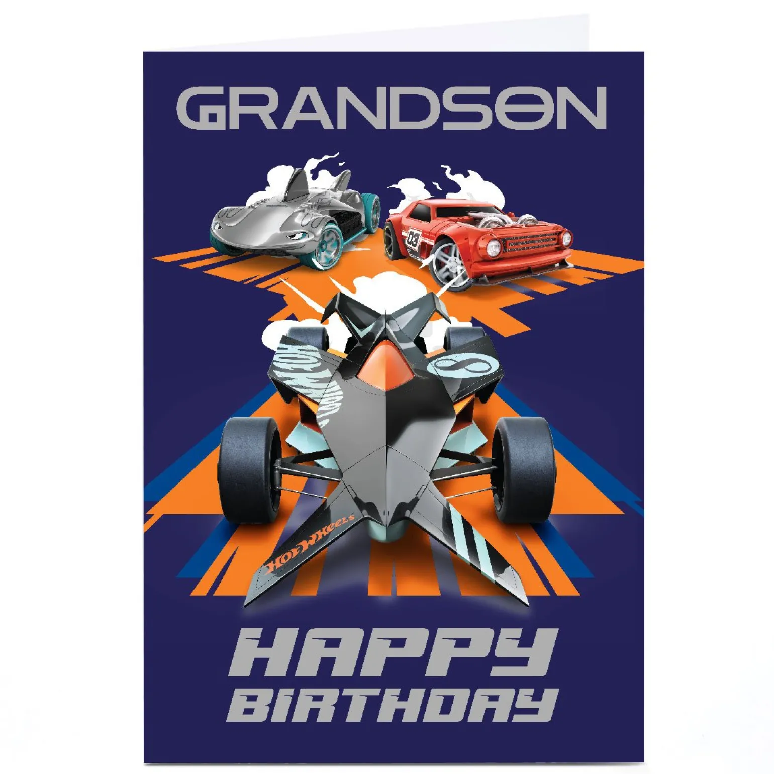 Personalised Birthday Card - Hot Wheels Grandson