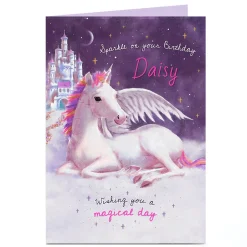 Personalised Birthday Card - Winged Unicorn