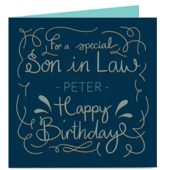 Personalised Birthday Card - Special Son-In-Law