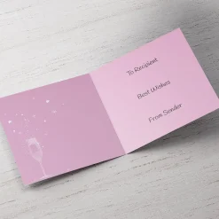 Personalised Birthday Card - Pink Birthday Bubbles