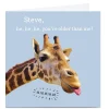 Personalised Birthday Card - Giraffe Older Than Me