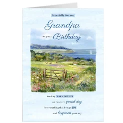Personalised Birthday Card - Country Scene, Grandpa