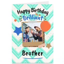 Personalised Birthday Card - Polaroid Brilliant Brother