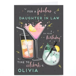 Personalised Birthday Card - Fabulous Cocktails