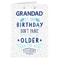 Personalised Birthday Card - One Day Older, Grandad
