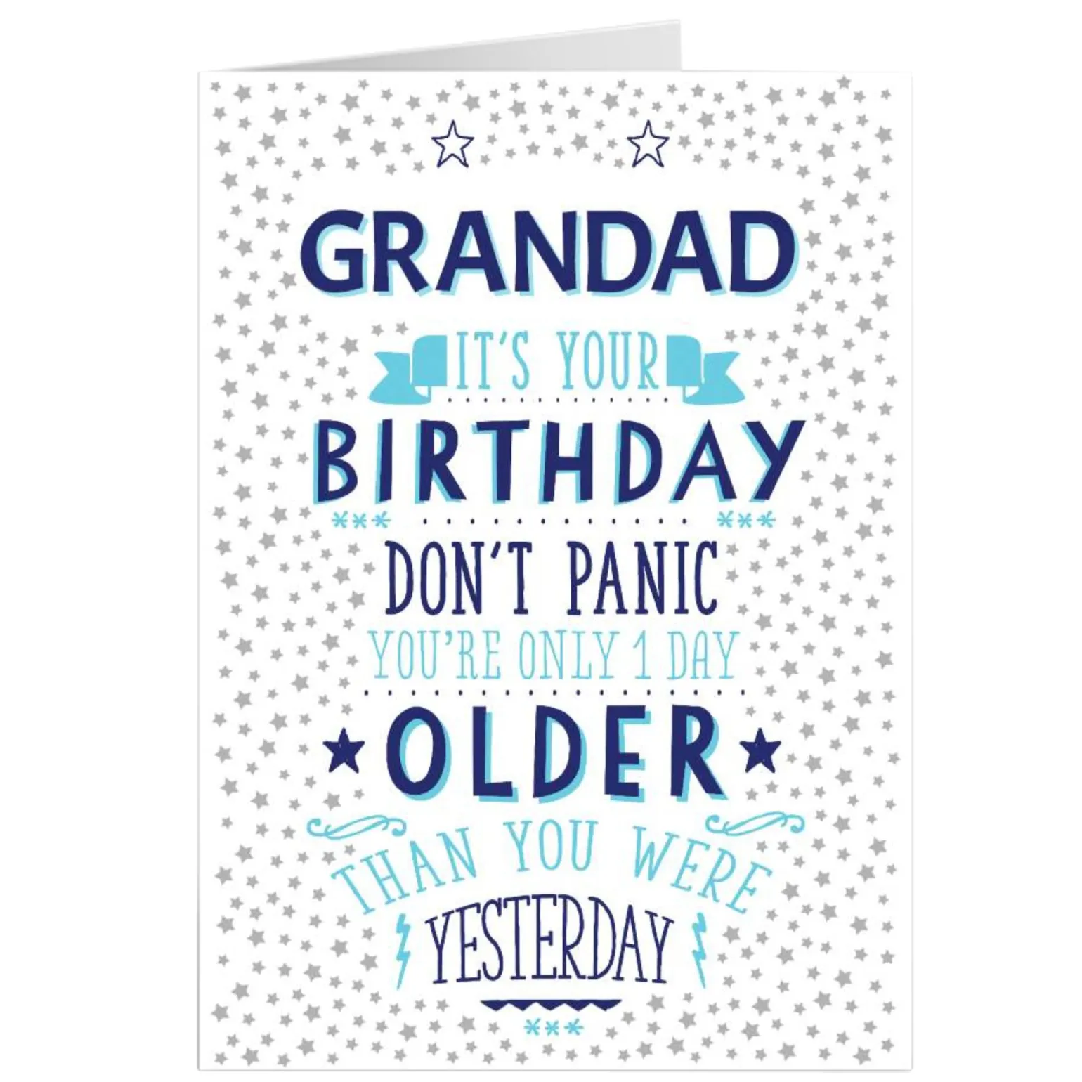 Personalised Birthday Card - One Day Older, Grandad