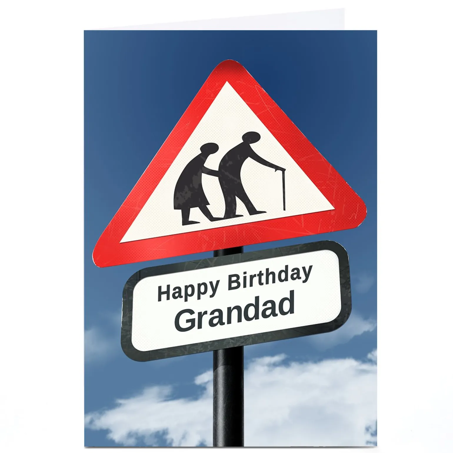 Personalised Birthday Card - Old People Road Sign