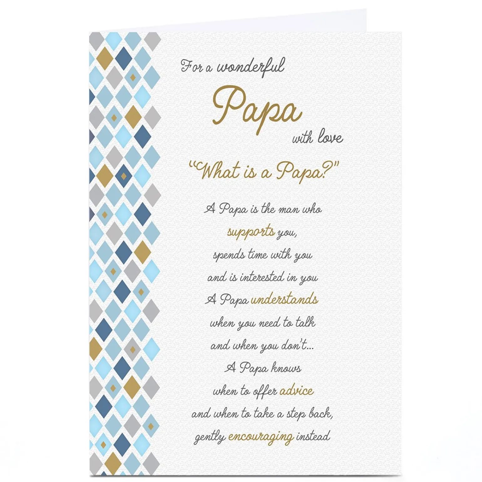 Personalised Birthday Card - What is a Papa
