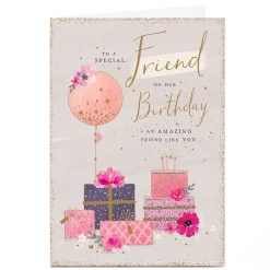 Personalised Birthday Card - To A Special Friend On Her Birthday