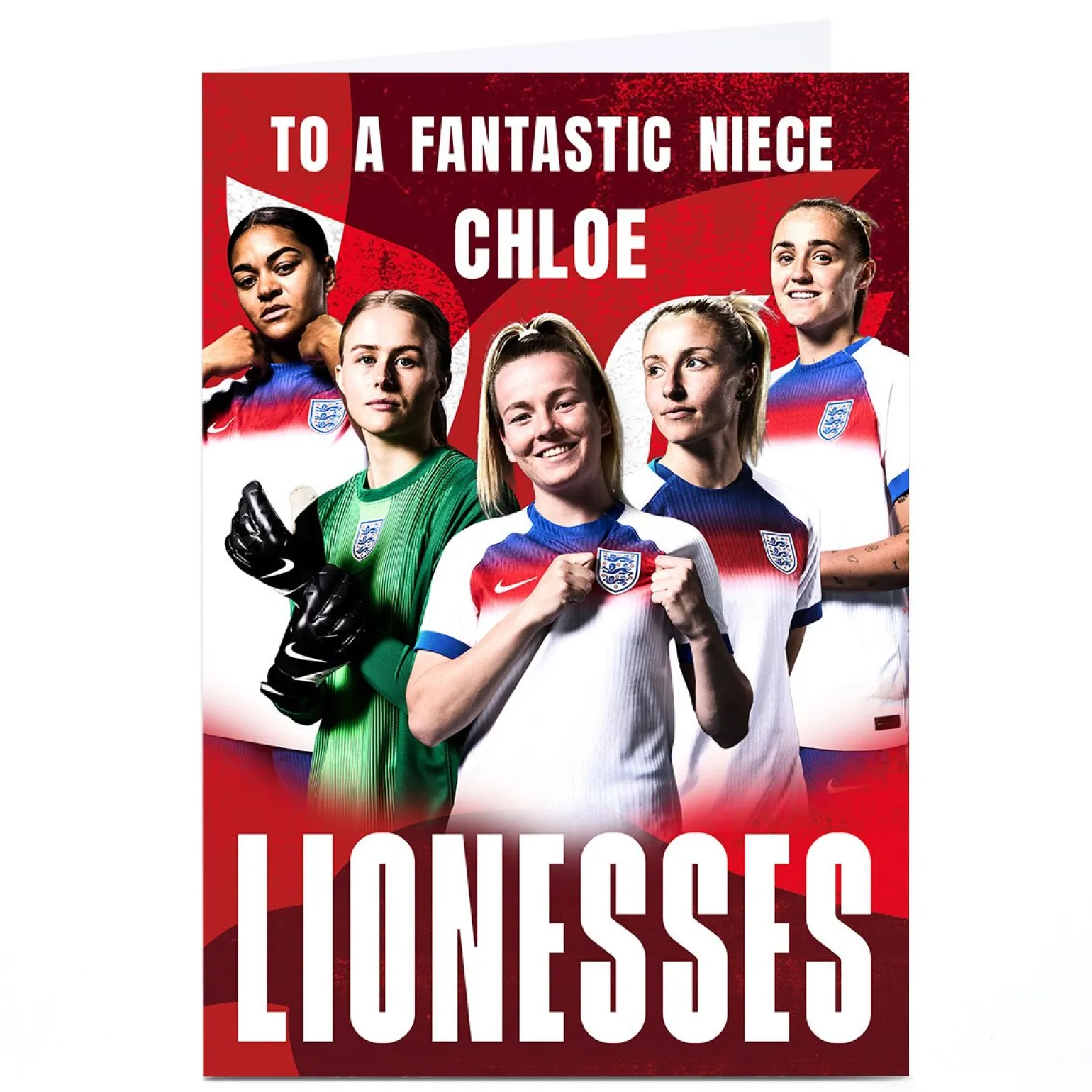 Personalised Birthday Card - Lionesses, Fantastic Niece