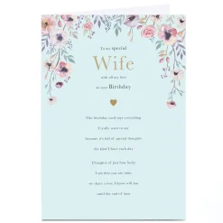 Personalised Birthday Card - Special Thoughts I Have Each Day, Wife