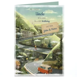 Personalised Birthday Card - Uncle Country Camper Van