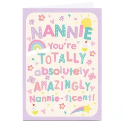 Personalised Birthday Card - Amazingly Nannie-ficent, Nannie