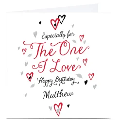 Personalised Birthday Card - The One I Love
