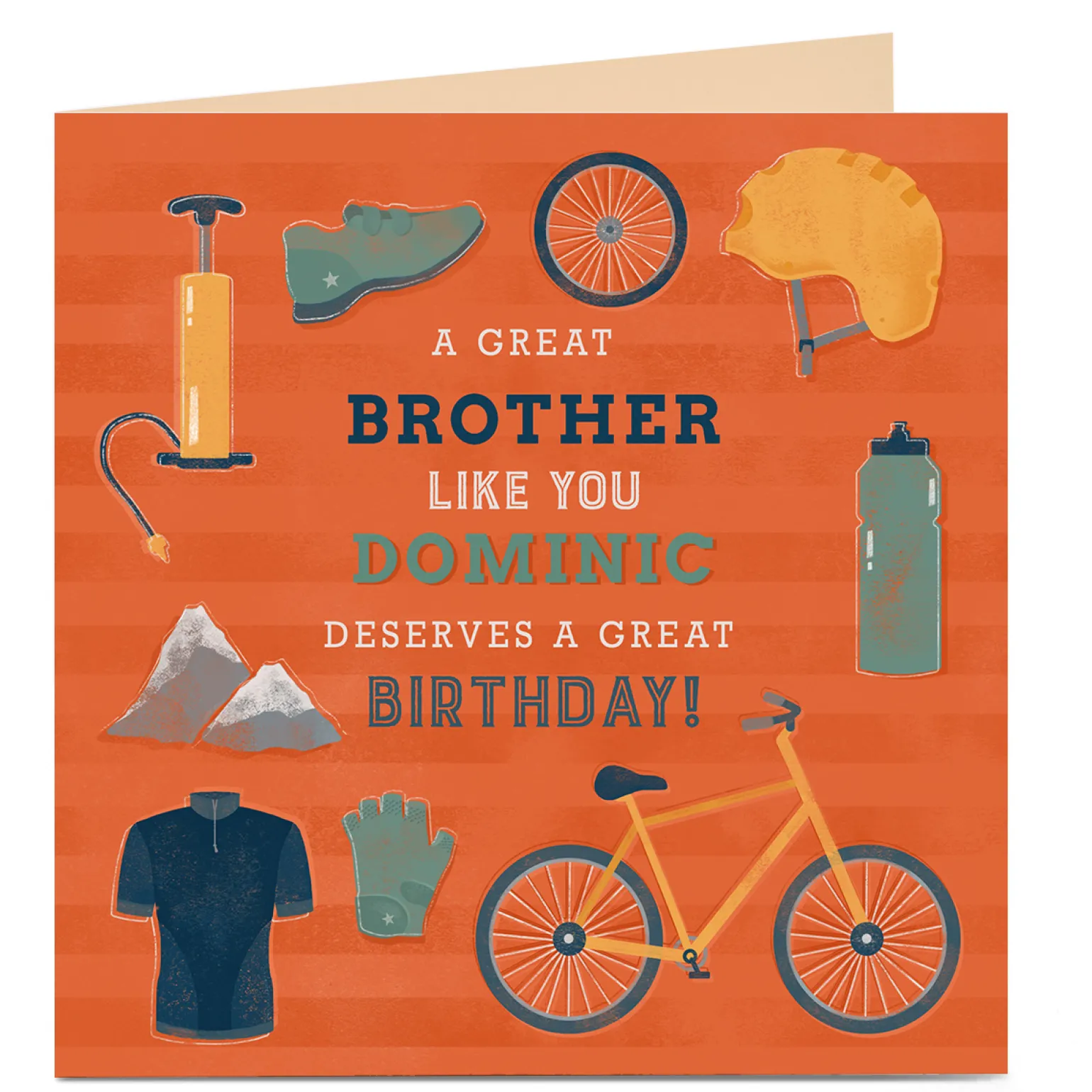 Personalised Birthday Card - Mountain Bike Gear