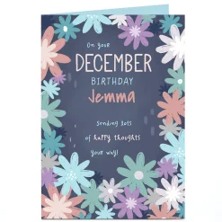 Personalised Birthday Card - December Happy Thoughts