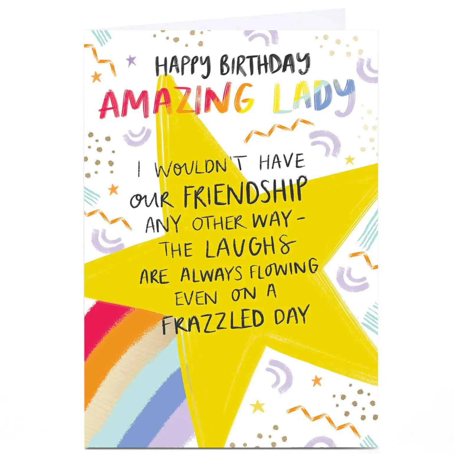 Personalised Birthday Card - Amazing Lady