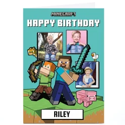 Personalised Birthday Card - Minecraft - Images