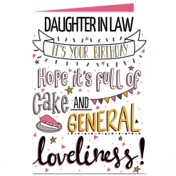 Personalised Birthday Card - Daughter In Law, General Loveliness