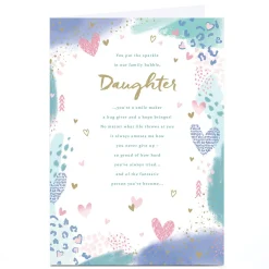 Personalised Birthday Card - You Put The Sparkle In Our Family, Daughter