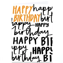 Personalised Birthday Card - Happy Birthday Doodle