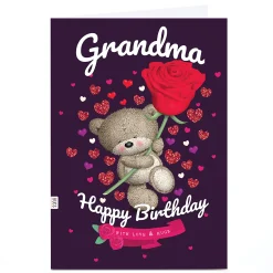 Personalised Birthday Card - Hugs with Rose, Grandma