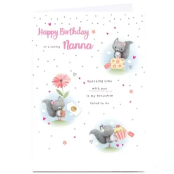 Personalised Birthday Card - Spending Time With You Is My Favourite Thing, Nanna
