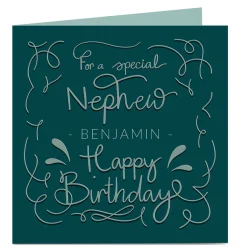 Personalised Birthday Card - For A Special Nephew