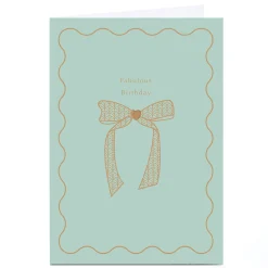 Personalised Birthday Card - Fabulous bow