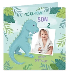 Personalised Birthday Photo Card - Roar-Some Birthday !