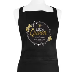Personalised Black Apron - Queen Bee