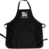 Personalised Black Apron - No.1 Dad