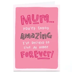 Personalised Blue Kiwi Card - Live At Home Forever