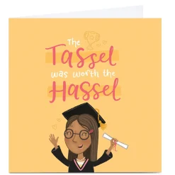 Personalised Blue Kiwi Graduation Card - Tassel Hassel