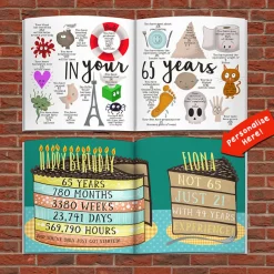 Personalised Book - Memory Lane 65th Birthday