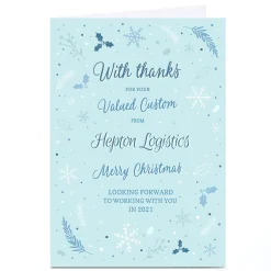 Personalised Business Christmas Card - With Thanks