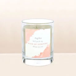 Personalised Candle - Will you be my Maid Of Honour?