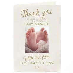 Personalised Card - Baby Thank You
