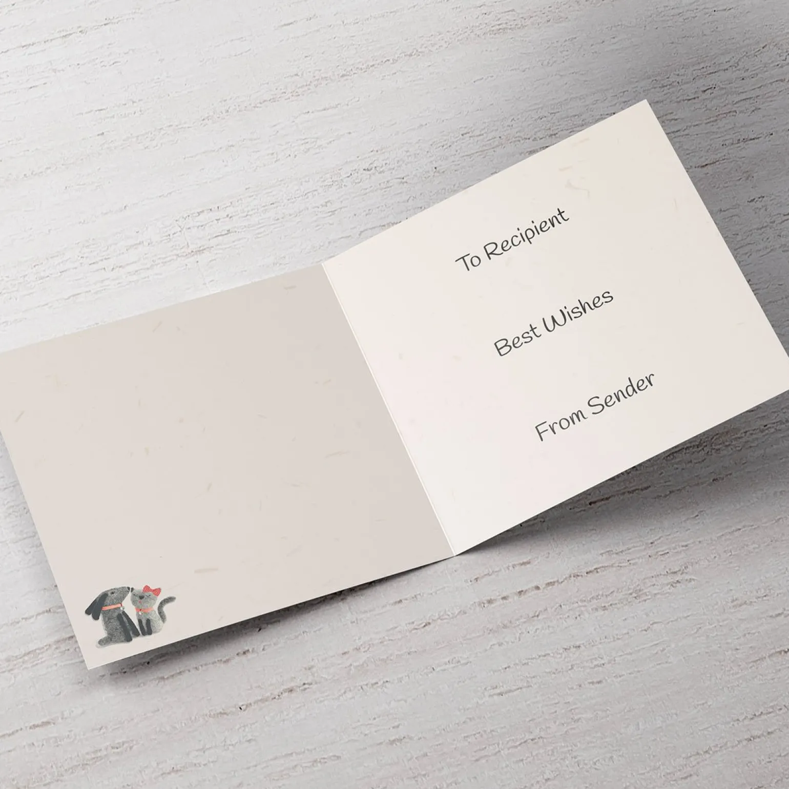 Personalised Card - Cat and Dog Husband