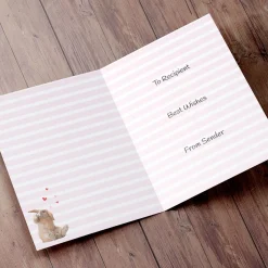 Personalised Card - Cute Rabbit Best Fiancee