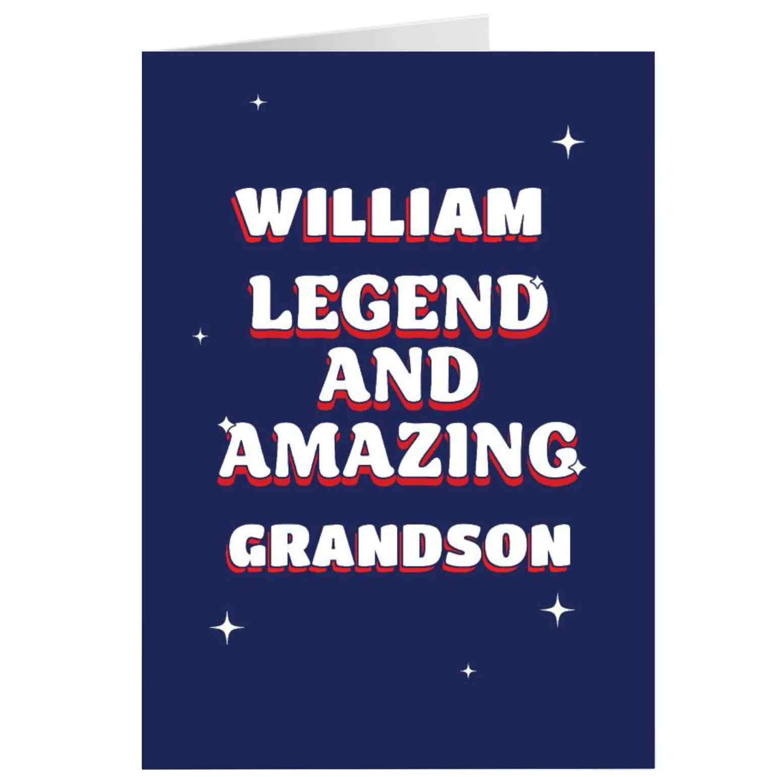 Personalised Card - Legend and Amazing Grandson, Any Name