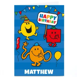 Personalised Card - Mr Men Birthday