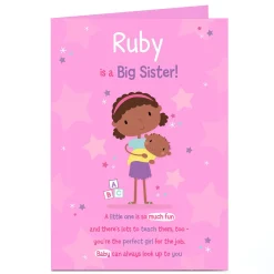 Personalised Card - New Baby - Big Sister